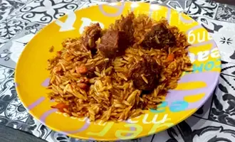 Телятина с пастой орзо — юветси мосхари (Телятина з пастою орзо — ювеці мосхарі)