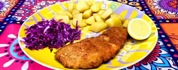 Шницель из свинины в панировке (Шніцель зі свинини в паніруванні)